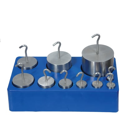 United Scientific Hooked Weight Set Of 9, Stainless Steel WSST09